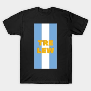 Trelew in Argentine Flag Colors Vertical T-Shirt